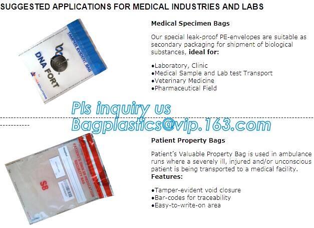 Opaque Tamper Evident Sealing Plastic Bank Money Steb Security Bag / Custom Self Adhesive Plastic Courier Bag, bagease
