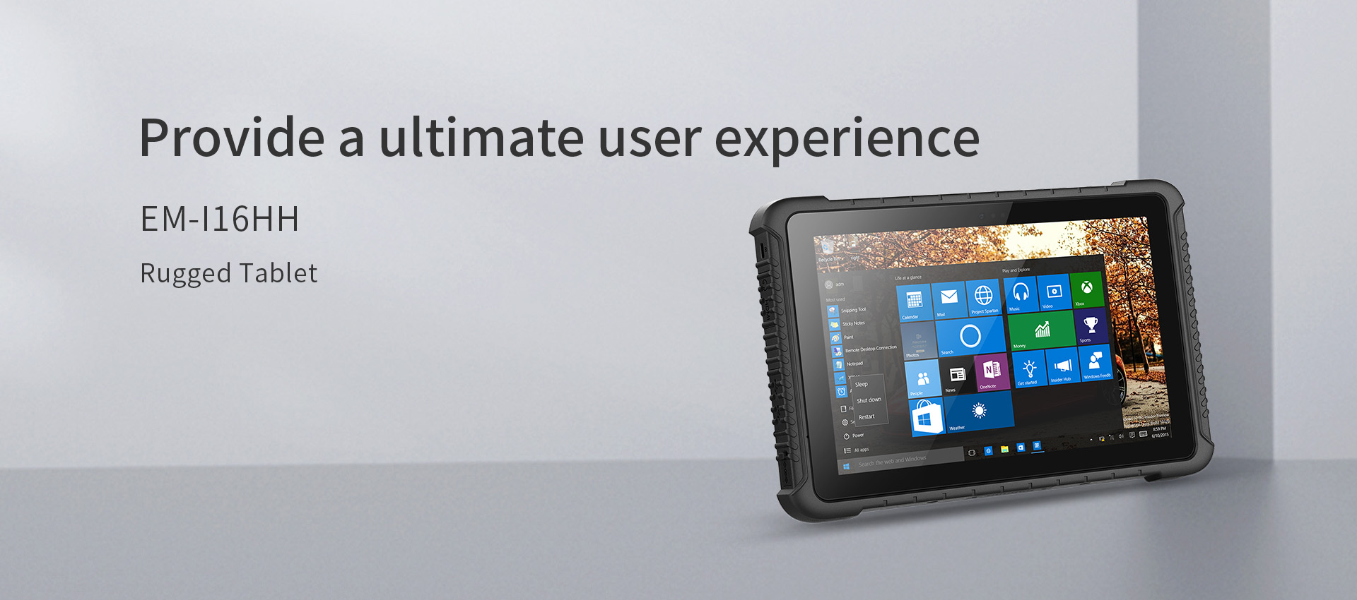Sunlight Readable Anti-glare Screen Rugged Tablet with 4G Win10 and Bar Code Scanner