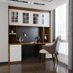 MDF Solid Wood TV Stand Cabinet 80 inch With Anti Water Drawers