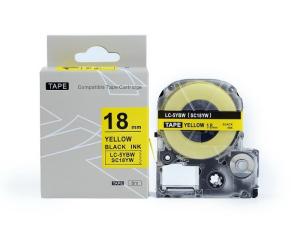 Quality SC6YW SC9YW King Jim Label Tape CassetteYellow On Black 12mm / 24mm Refill wholesale