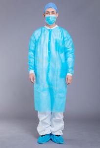 Quality Knit Cuff Medical PP Non Toxic Blue Disposable Lab Coats wholesale