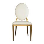 Aluminum Gold Banquet Chairs White Ballroom Chairs Customized