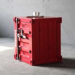 Coffee Bar Hotel Square Iron Shipping Container End Table Customized