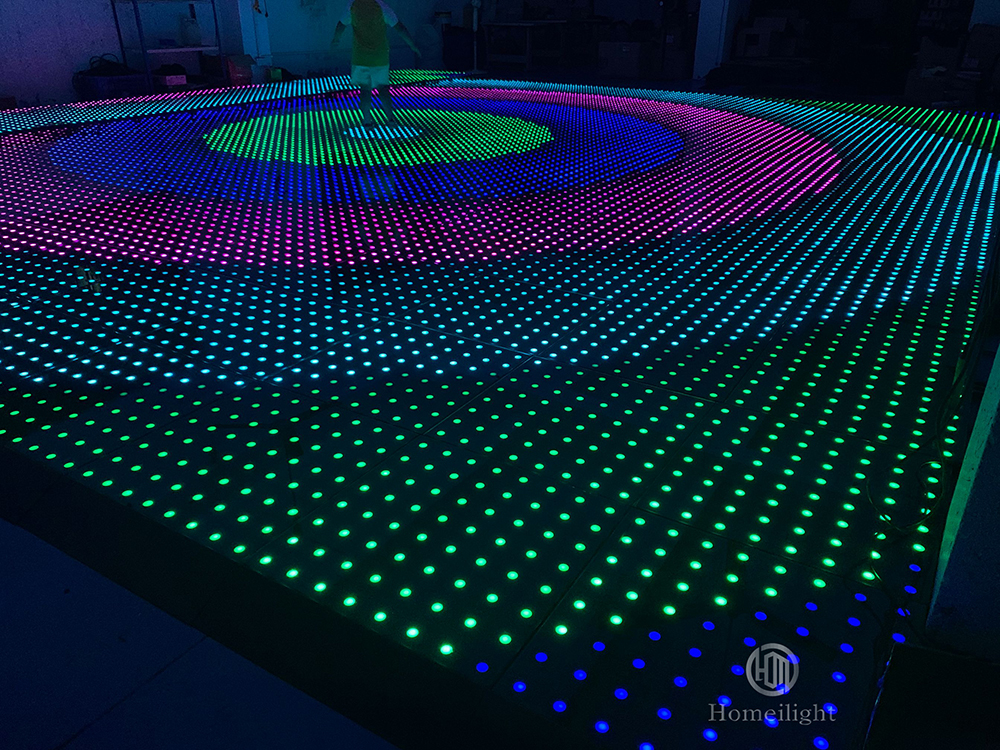 Colorful LED Video Dance Floor Tiles for Stage Disco DJ KTV Night Event IP55 60*60*6cm