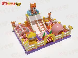Quality Bouncy Jumping Inflatable Castles Pink Yellow color For Kids wholesale