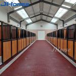 Powder Coating 2.5m-4.0m Indoor European Horse Stalls With Front Sliding Doors