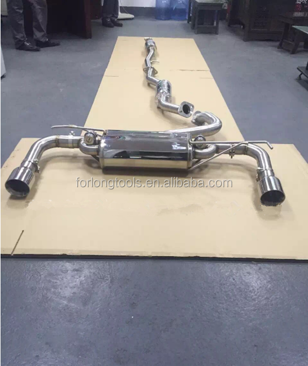 Universal Fitment Glossy Stainless Steel Modified Exhaust Pipe for Mitsubishi Lancer and Valve Control