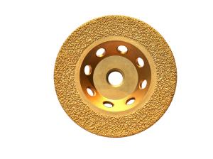 Quality Vacuum Brazed Diamond Cup Wheel For Concrete Stable Performance With Thread Arbor wholesale