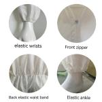OEM Accepted Disposable Hooded Microporous Coveralls Without Footscover