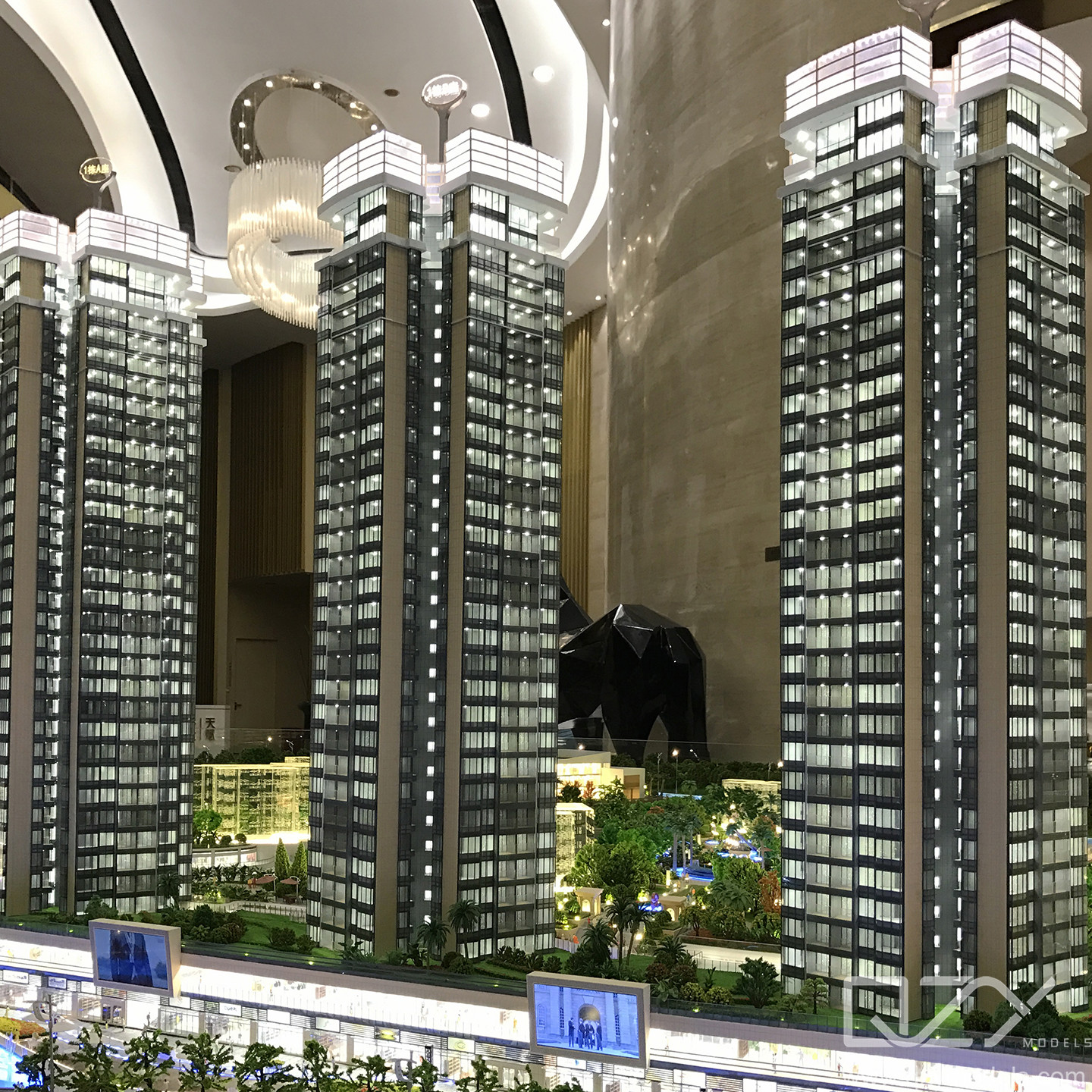 Kingkey Group 1/100 Shanhai City Residences Miniature Building Models