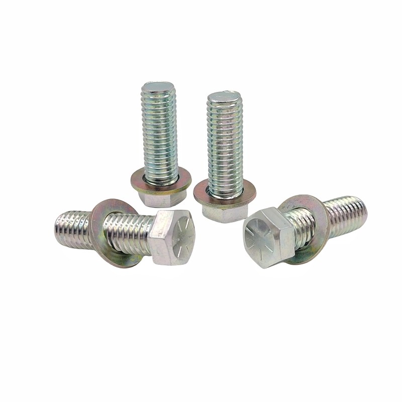 Processing Custom-Made Environment-Friendly Colored Zinc External Hexagon Bolt Galvanized Full-Threaded Hexagon Head Screws