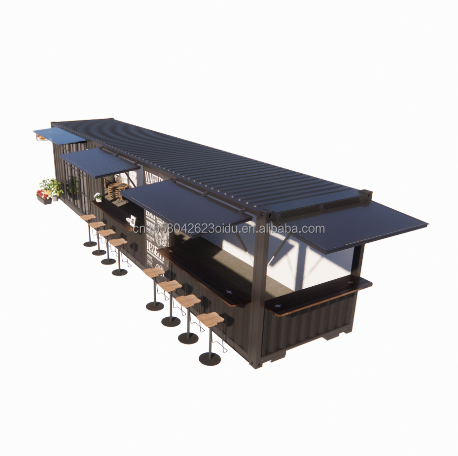 Hotel Accommodation Solution Prefabricated Modular Container Houses in Container Store/Shop with Aluminum Alloy Windows
