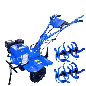 Quality 5.5HP Agricultur Tiller Machine 65KG Blue Wet Friction Plate Gasoline wholesale