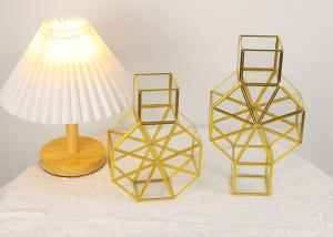 Quality Glass flower house copper vase glass artifact storage windows display box gold bottle shape decoration Yiwu Wholesale wholesale