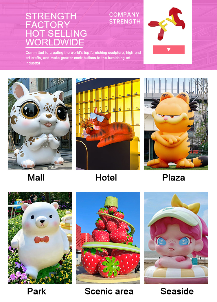 Custom Large Dessert Sculptures Storefront Decor Visual Merchandising Mall Decor Fibreglass Ice Cream Shop Display Statues
