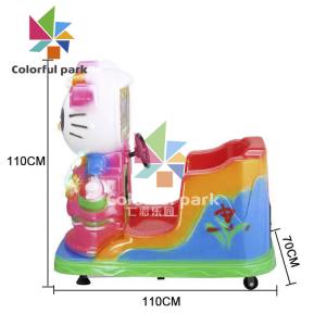 Quality Hello Kitty Coin Operated Kiddie Ride Bilingual Version For 2 Players wholesale