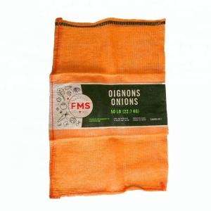 Quality 100% PP/PE Material Orange Color Fruit Firewood Onion Raschel Mesh Bag for Packing Potatoes wholesale