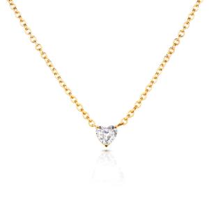 Quality Heart Cubic Zircon 18K Gold Plated Women's Necklace wholesale