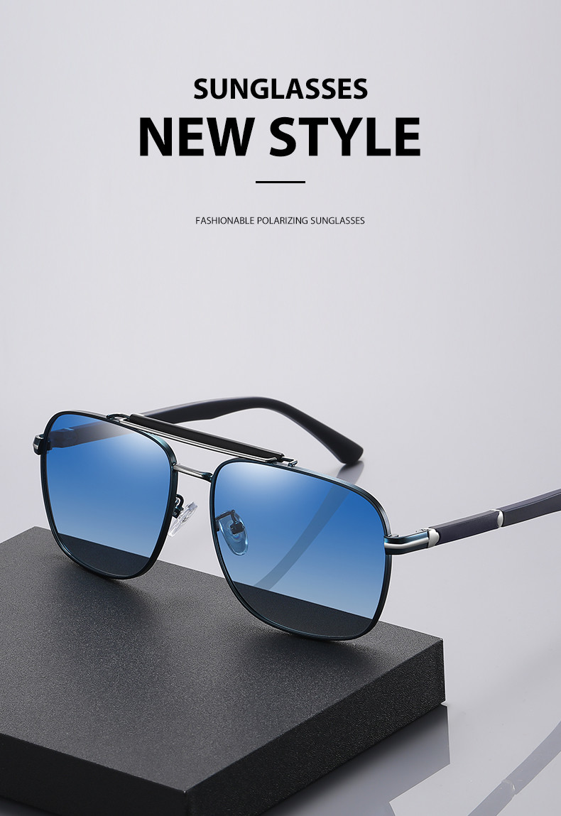 Custom Square Frame Metal Sunglasses Filters UV Polarized Lens 62mm Lens