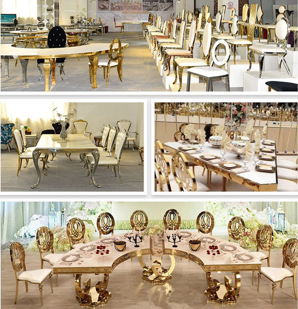 King Wedding Banquet Chairs High Back Decor Backrest Golden Leisure 52x55x112cm