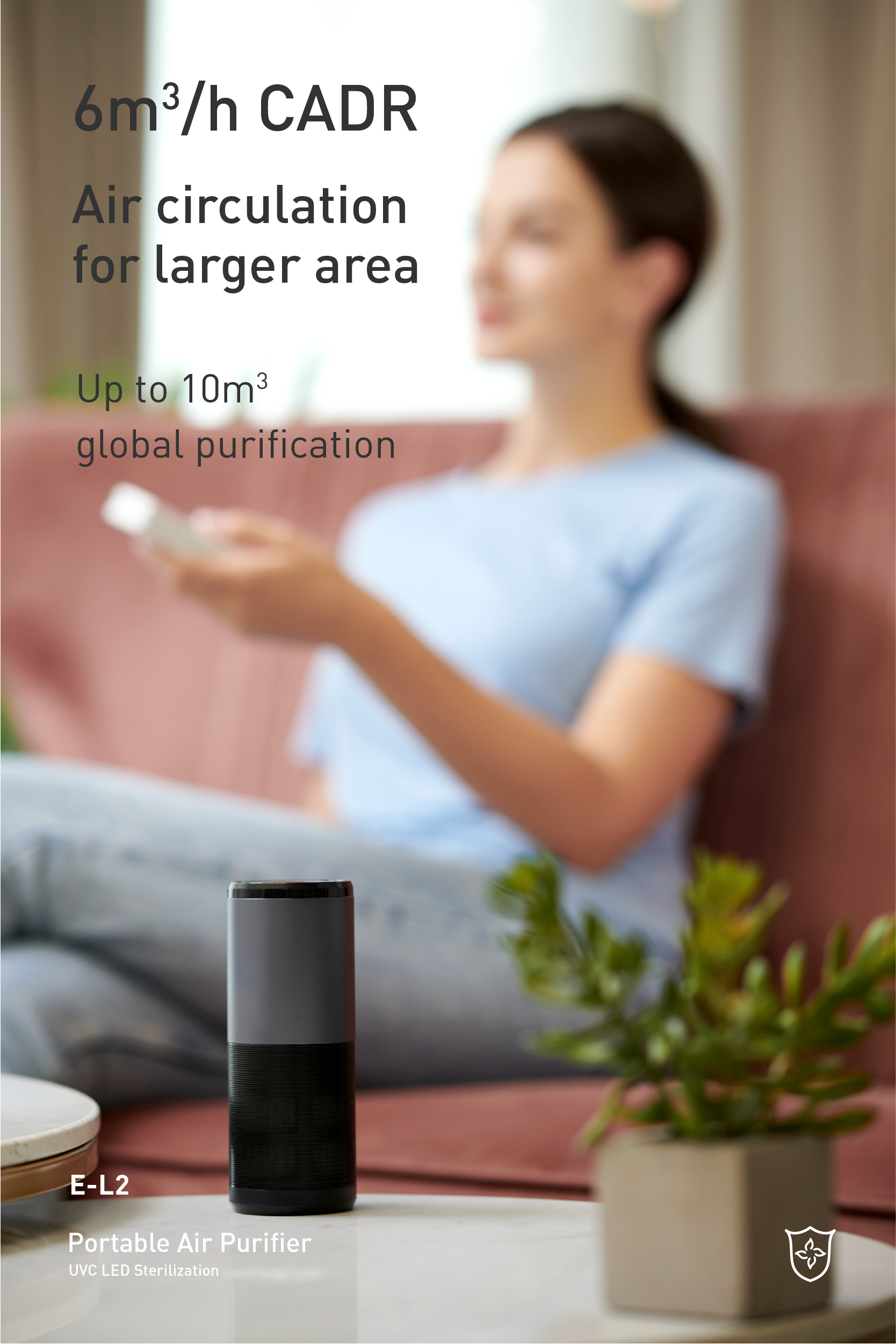 Homefish 4 In 1 Activated Charcoal Negative Ion HEPA Air Purifier Micro USB Charging