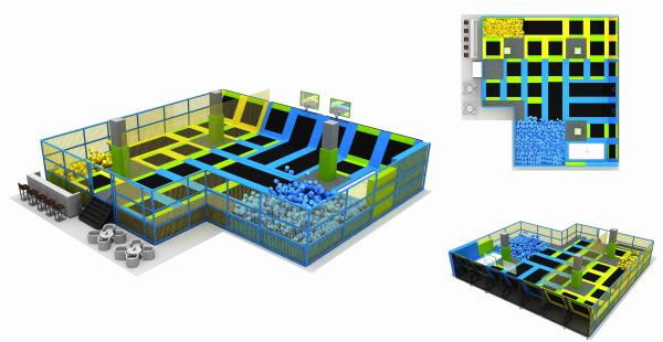 258M2 Chinese Manufacturers Guaranteed Quality Best Selling Trampoline Park Best