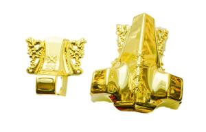 Quality PP recycle or ABS casket corner set golden color C001 wholesale