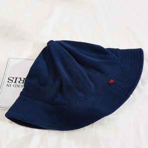 Quality 52cm Fisherman Bucket Hat Leather Patch Winter Hat Custom Logo wholesale