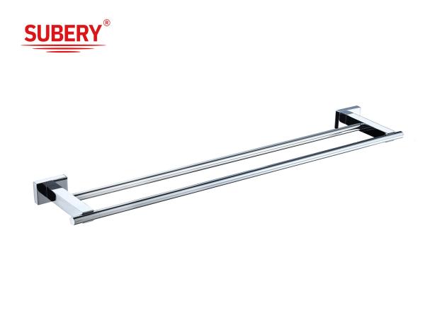 Wall Mounted Stainless Steel Bathroom Wall Mounted Towel Bar Rack Single Brushed