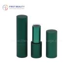 Matte Green Aluminum Lipstick Tubes 3.8g Snap On Color Spraying