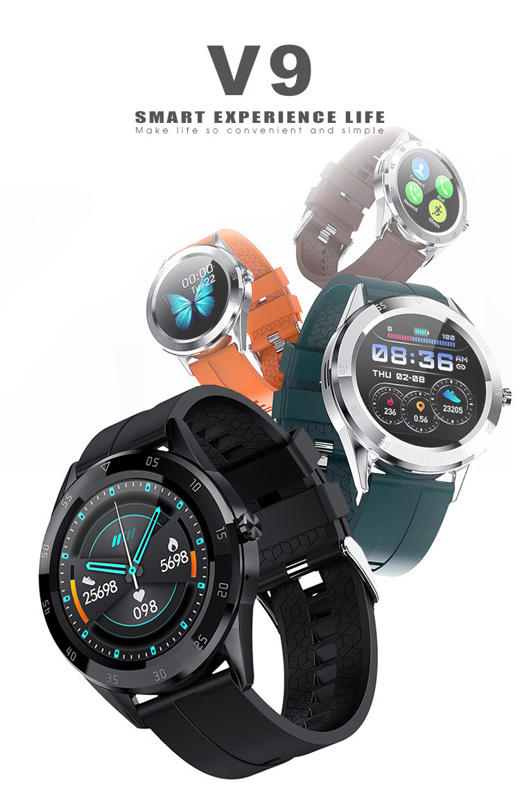 Waterproof Sport V9 Smart Watches KALIHO Message Push Blood Pressure