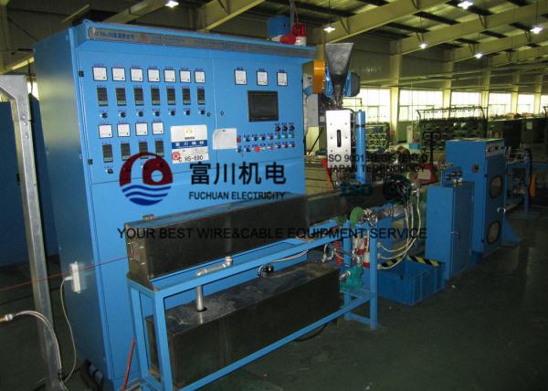 Photovoltaic 50 Cable Extrusion Machine Non - Halogen Flame Resistant Wire Dia 0