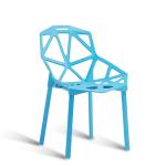 Multi Colored Plastic Dining Chairs , Hollow Plastic Restaurant Chairs