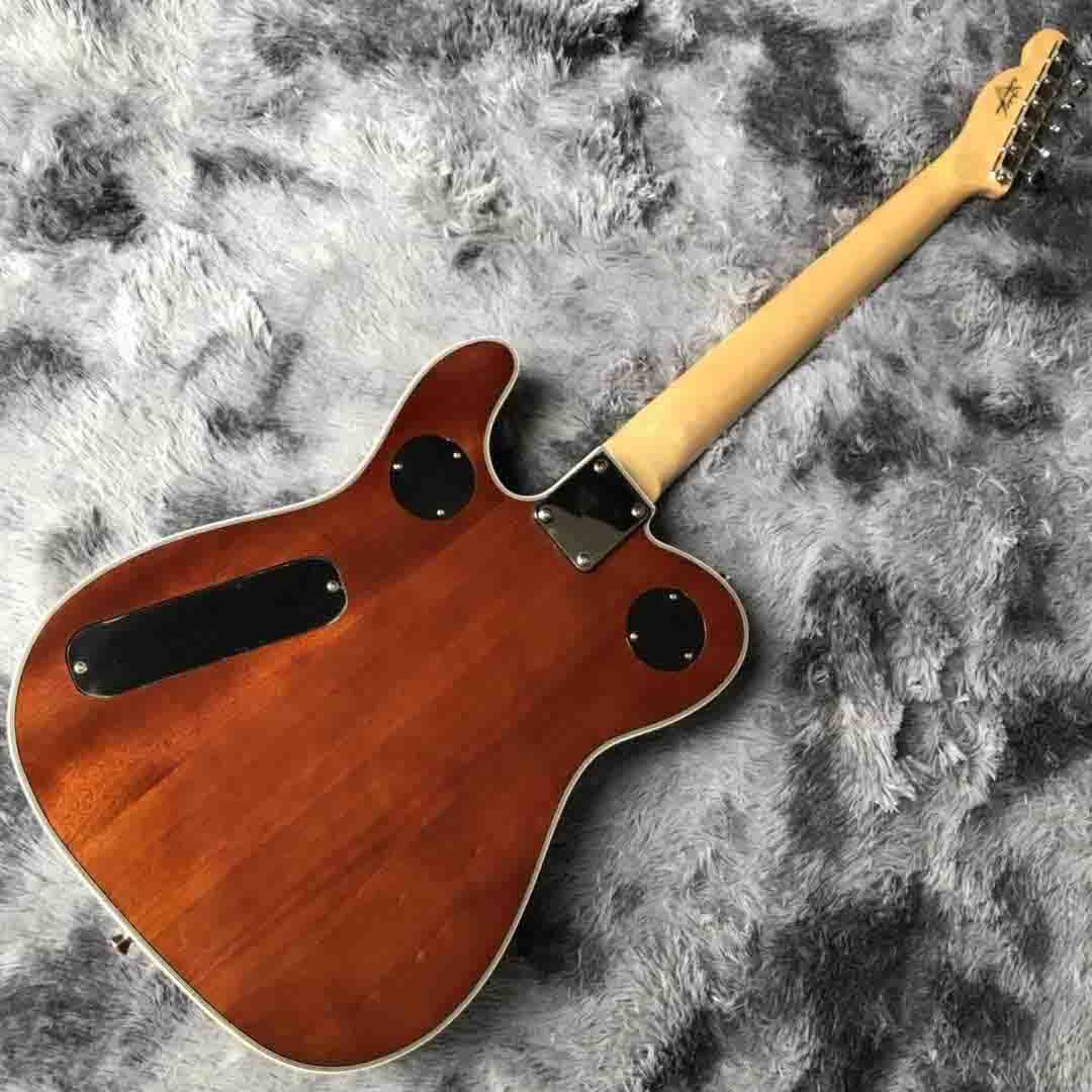 2020 Grand Special F Hole TELE P90 Pickuo Electric Guitar Quilted Maple Abalone Inlay Bigsby