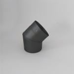 Two Segment 45 Degree Elbow Black Chimney Pipe Single Wall Stainless Steel