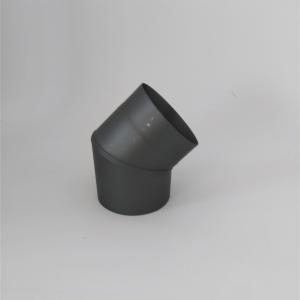 Quality Two Segment 45 Degree Elbow Black Chimney Pipe Single Wall Stainless Steel wholesale