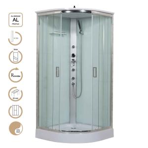 Quality 5mm Glass Sliding Door Shower Cabin with Chrome Profile and Shower Tray wholesale