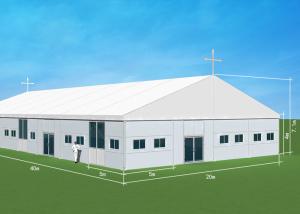 Quality Solid Wall 40x60m Church Outdoor Tent With Sliding Glass wholesale