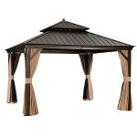 3mx4m Outdoor Aluminum Hardtop Gazebo Gazebos With Polycarbonate Roof