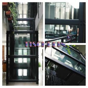 Quality 1.5m/s 2.0m/s 2.5m/s Speed 800kg 1000kg 1500kg Panoramic Lift 150m Travel With Glass Wall and Glass Doors wholesale