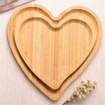 Multifunctional Bamboo Serving Tray Wooden Serving Platters Contemporary Style