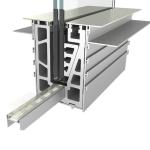 Balcony Laminated Safety Glass Aluminum U Shape Channel Profile