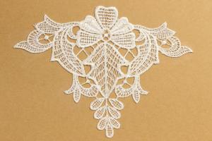 Quality Botanical Guipure Lace Applique DTM Polyester Material For Multiusage wholesale