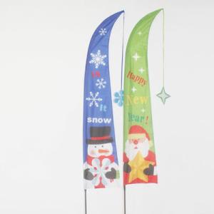 Quality Christmas Garden Flag Sant Claus and Snowman wholesale