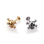 Surgical Steel Unique Lip Studs Cool Skull Free Labret Lip Rings Body Piercing