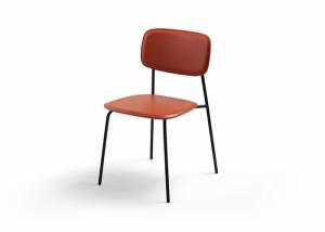 Quality 44cm Red Upholstered Dining Chairs Scratch Resistant Waterproof wholesale