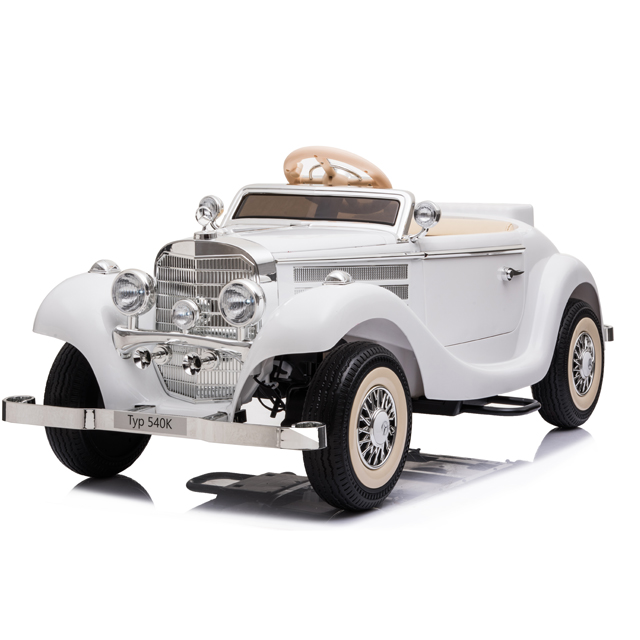 G.W. N.W 23/18.5KG Unisex 12v Vintage Electric Toy Ride On Car with Remote Control