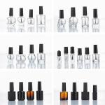 10ml Black Nail Polish Bottle Gel 7.6*3,2cm With Screw Cap