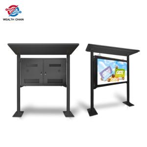 Quality 75 Inch Standing Pillar Support Outdoor LCD Display Signage Wireless Update Multimedia wholesale