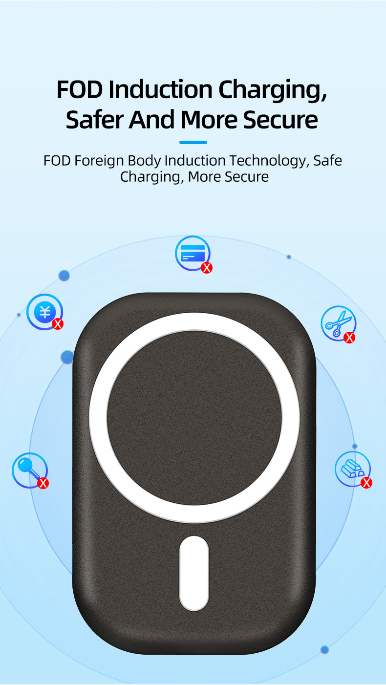 15W Magnetic Wireless Car Charger Air Vent Mounting with ABS Silicone Gel Material